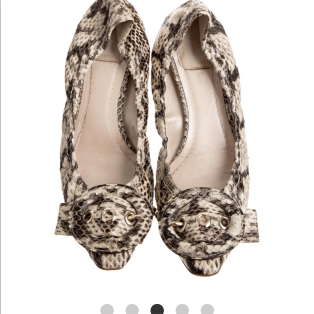 Christian Dior snake print Flats